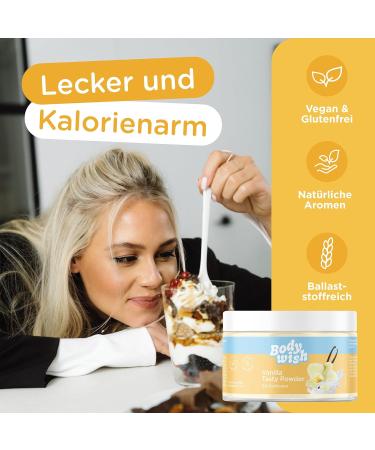 Bodywish Vanilla Tasty Powder - Low-Calorie Sugar Substitute | Natural Flavor Enhancer | 2 x 150g - Delicious Vanilla Aroma - Buy Online on SooperMarket.com