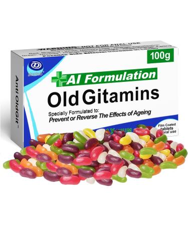 Funny Rude Joke Tablets Pill Box Prank Includes Jelly Beans Sweets Unusual Gift for Men Father's Day Him Her April Fools Day Easter Birthday Gifts for Women Presents for Dad Boyfriend Old Gitamins - Buy Online on SooperMarket.com