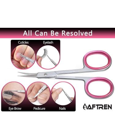 Cuticle Scissors Curved Multipurpose Little Beauty Nail Scissors Manicure Pedicure Eyebrows Eyelash Nose Beard Mustache Hair Trimming Grooming Shears for Men Women (Silver 4.5 Inch) 4.5 Inch Silver - Buy Online on SooperMarket.com