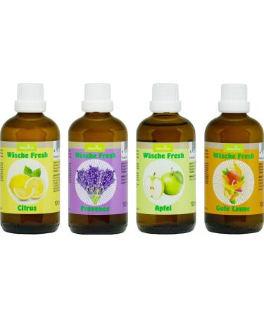 Set of 4 Laundry Fresh complete set laundry fragrance Citrus Green Apple Good Mood Provence Lavender