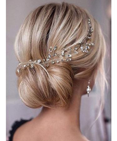 EARENT Bride Wedding Crystal Hair Vine - Bridal Rhinestone Headband for Women and Girls (Silver) - Buy Online on SooperMarket.com
