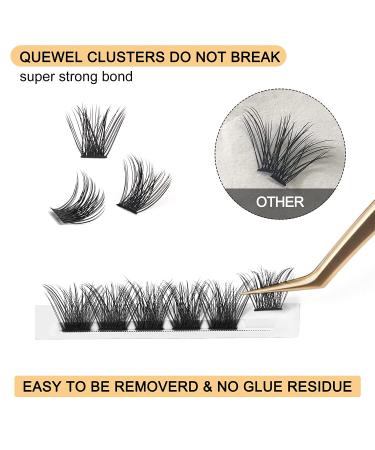 QUEWEL Mega-D Cluster Lashes 72 Pcs | C/D Curl 8-16mm | DIY Eyelash Extensions - Buy Online on SooperMarket.com
