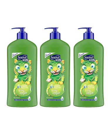 Suave Kids 3 in 1 Shampoo conditioner + Body Wash 18 Ounce (Pack of 3)