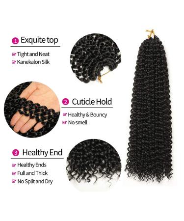 Passion Twist Hair - 6 Packs 18-Inch Braids Extensions for Crochet Hair - Synthetic Faux Locs (1B#) - Economy Package - Buy Online on SooperMarket.com