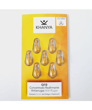 Anti-wrinkle face pearls concentrate for face and eyes with Q10 against skin aging hypoallergenic vegan