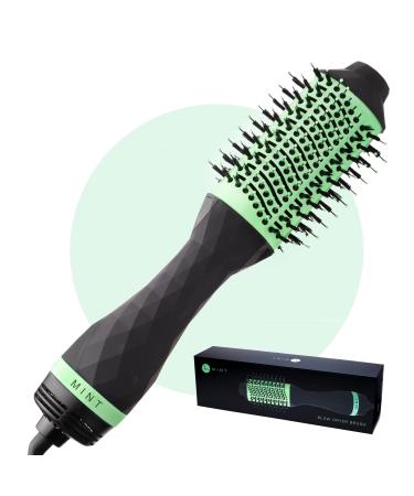 MINT Professional Series 5-in-1 Ionic Hair Dryer Brush Black & Mint Green - Powerful Frizz-Eliminating Blowout Brush Straightens Volumizes Smooths and De-Frizzes for Fine/Thick Hair