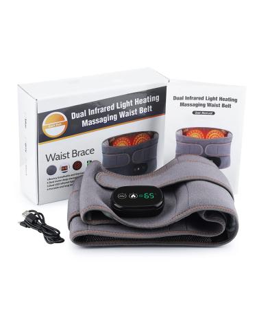 YIAG IVG USB Electrically heated hip belt infrared heat waist massage device back belly pain relief hot compress lumbar support infrared massager with heat
