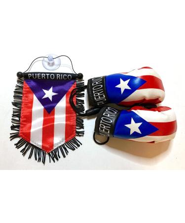 Puerto Rico Boxing Gloves Car Flag Decals - PR Combo 9 - Buy Online on SooperMarket.com