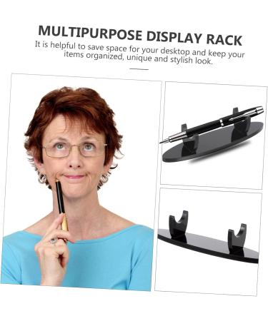 STOBOK Pencil Wand Holder 2 Pcs Acrylic Pen Holder Pencil Lip Gloss Paintbrush Drying Rack Acrylic Eyebrow Pencil Rack Single 12.7x3cmx2pcs Blackx2pcs - Buy Online on SooperMarket.com