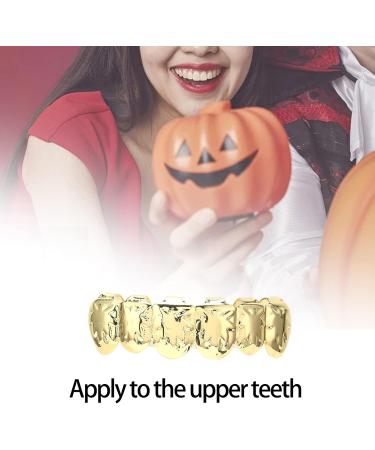 Halloween Hip Hop Teeth Hip Hop Tooth Brass Gold-plated Ion Plating for Outdoor Activities for Party for Home for Concert(gold) - Buy Online on SooperMarket.com