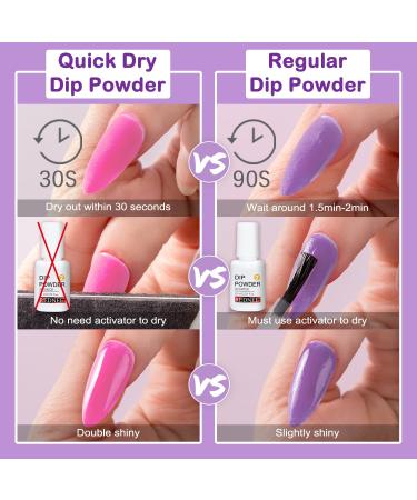 REDNEE 39pcs Dip Powder System Starter Kit - Easy Application for Nail Art Manicure Salon or Home DIY - RE18 Party Queen Collection - Buy Online on SooperMarket.com