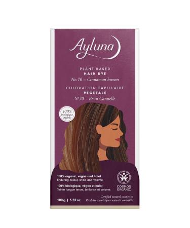 Ayluna Hair Color 70 Cinnamon Brown - 100g - Natural & Vegan Hair Dye for Stunning Brown Shades - Buy Online on SooperMarket.com
