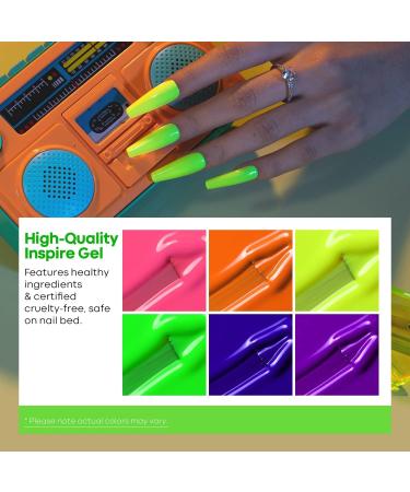Modelones Neon Gel Nail Polish - 6 Colors Gel Polish Hot Pink Orange Bright Nail Polish Gel Neon Yellow Green Purple Gel Nail Kit Popular Nail Art DIY Manicure Gifts for Women DIY Salon - Buy Online on SooperMarket.com