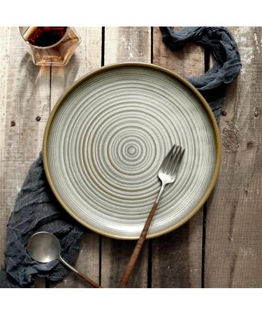 Serving Plates Steak Plate Ceramic Dinner Plate Circular Household Flat Plate Dinner Dessert Plate Kitchen Restaurant Ceramic Flat Plate for Appetizer Dinner and Desserts (Color : B) - Buy Online on SooperMarket.com