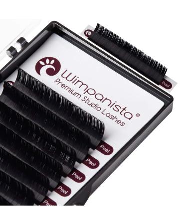 Flat Lashes - Silk Eyelashes - Individual Eyelashes in C Curl - Silk Lashes - Thickness 0.15mm for eyelash extension (8mm)