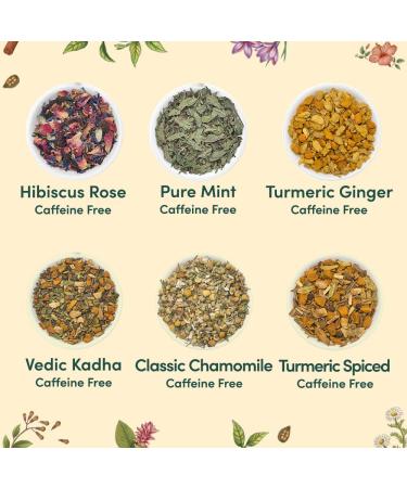 Vahdam Herbal Tea Trial Set | 6 Varieties 60 Tea Bags | Perfect Gift Set for Tea Lovers | International Shipping - Buy Online on SooperMarket.com
