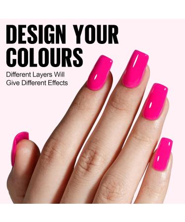 TOMICCA Neon Pink Gel Nail Polish 15ML - Long Lasting, High Gloss, Chip Resistant | UV LED Lamp Required | DIY Manicure Salon Quality - Buy Online on SooperMarket.com