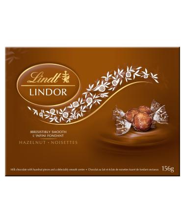 Lindt LINDOR Hazelnut Milk Chocolate Truffles Gift Box 156-Gram Box Chocolate Gift Box Perfect for Gifting