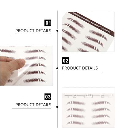 Baluue 48 Pcs Eyebrow Stickers Eyebrow Decals for Women Brow Shaper Instant Transfer Eyebrows Hair Soy Ink - Buy Online on SooperMarket.com