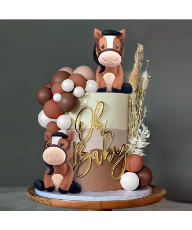 KEEPARTY 27 PCS Horse Cake Toppers Ball Cake Picks Horse Baby Shower Cake Decoration for Horse Theme Party Favors Supplies - Buy Online on SooperMarket.com