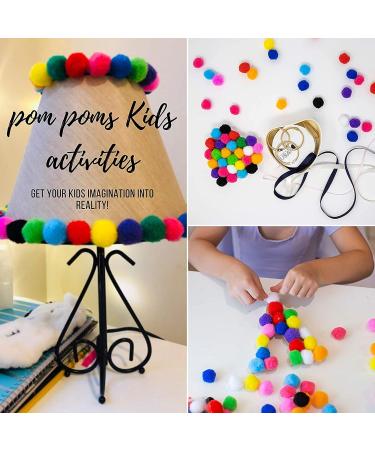 WAU Craft Pom Pom Balls - 100pcs 1.5 inch Multicolored Large Pompoms for DIY Crafts - Reusable Zipper Bag Included - Buy Online on SooperMarket.com