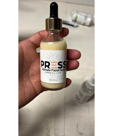 Ultimate Facial Serum for Glowing Skin | PRESS SKINCARE | Anti-Aging Hydrating | Vitamins A C B3 B5 E | Reduces Wrinkles Dark Spots & Fine Lines | 2OZ - Buy Online on SooperMarket.com