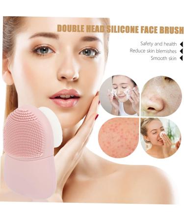 PLAFOPE Silicone Face Brush Clipper Grippers Face Brush Scrubber Silicone Scrubbers Facial Cleansing Brush Face Brush for Women Makeup Remove Brush Pink Silicone Brush Manual 8x6cm Pink - Buy Online on SooperMarket.com
