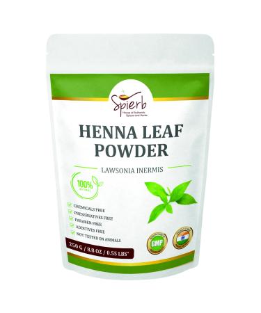 Spierb Henna Powder 250gm - Mehendi for red hair dye beard dye - Natural henna hair dye for permanent hair colour and hair growth - Use with Indigo powder for jet black hair dye/dark brown hair dye 250 g (Pack of 1)