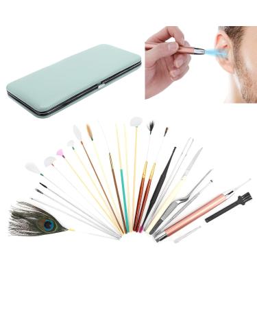 Ear Wax Removal Tool Set - 23 Piece Double Ended Ear Picks Stainless Steel Mint Green Ear Scoop - Ear Pick Sets - Buy Online on SooperMarket.com