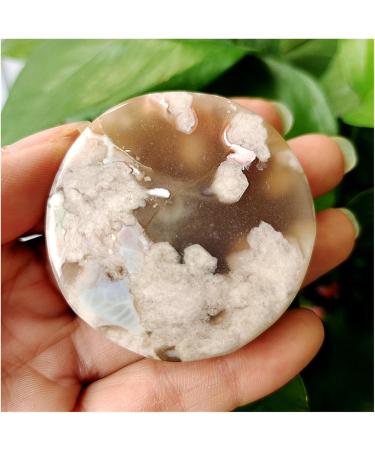 Natural Stone Cherry Blossom Agate Bracelet Heart Palm Stone Shaman Feng Shui Crystal Room Ornament Gemstones and Crystal (Color : 60-70g) - Buy Online on SooperMarket.com