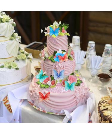 48Pcs Edible Wafer Paper Butterflies Cupcake Topper Cake Decorations Mix Edible Rice Paper Paper Cake Dessert Toppers Party Cake Decorations for Birthday Party Baby Shower Wedding Mix a - Buy Online on SooperMarket.com
