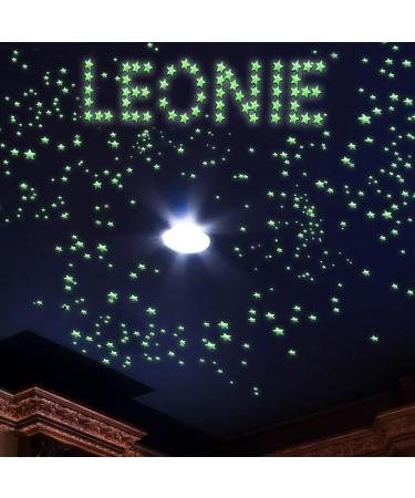 Glow in The Dark Stars Decals 633 Pcs - Luminous Dot 3D Starry Stickers for Ceiling and Wall Decor - Kids Bedroom Green - Buy Online on SooperMarket.com