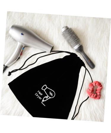 Healeved 8 Pcs Hair Dryer Storage Bag Jewelry Hair Dryer Bag Purse Organizer Pouches Tool Black Flannel - Buy Online on SooperMarket.com