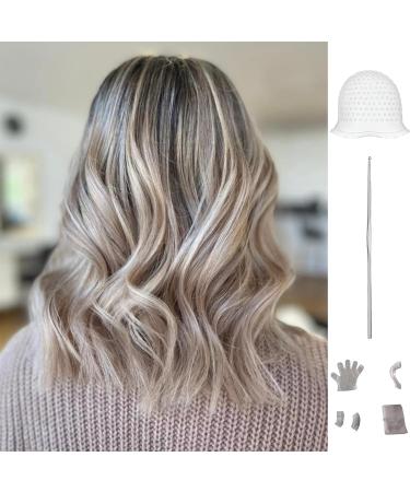 Roinaaid Highlighting Hood for Hair Dye | Reusable High-Gloss Streak Hood Set - Perfect for DIY Coloring & Styling - Buy Online on SooperMarket.com