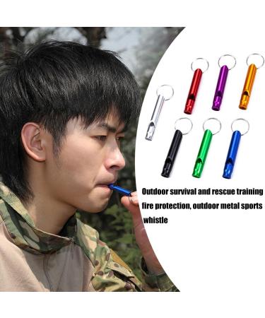 Weddhuis 7-Piece Lifeguard Signal Kit - Emergency Whistle & Aluminum Survival Pipe with Keychain for Hiking & Camping - Buy Online on SooperMarket.com