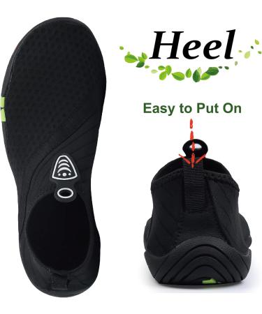 Unisex Bathing Shoes | Quick-Drying Lightweight Aqua Shoes for Men & Women | Breathable Water Shoes - Size 38 EU Black - Buy Online on SooperMarket.com