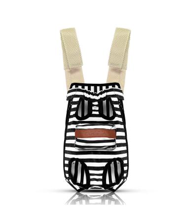 COODIA Legs Out Front Pet Dog Carrier Front Chest Backpack Pet Cat Puppy Tote Holder Bag Sling Outdoor Medium Color Black
