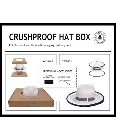 Pineapple&Star Genoa Fedora Bucket Sun Straw Beach Hat UPF50+ Unisex Greywhite - Medium - Buy Online on SooperMarket.com