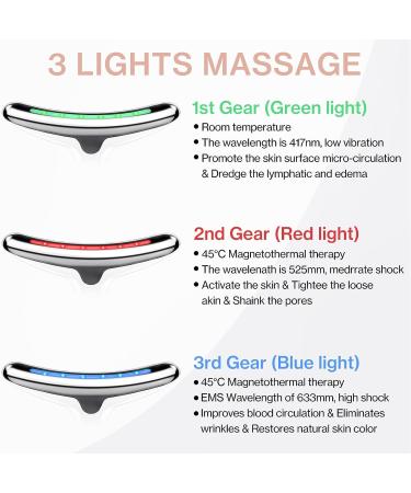3-in-1 Electric Face & Neck Massager | 45 Heat & 3 Massage Modes | Skin Tightening & Firming Tool - Buy Online on SooperMarket.com