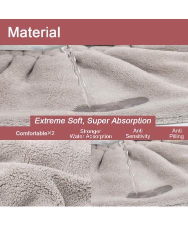 Buy Jseng Ultra Absorbent Microfiber Hair Drying Towel Cap Fast Drying & Soft Shower Cap for Women & Girls | Gray & White - Buy Online on SooperMarket.com