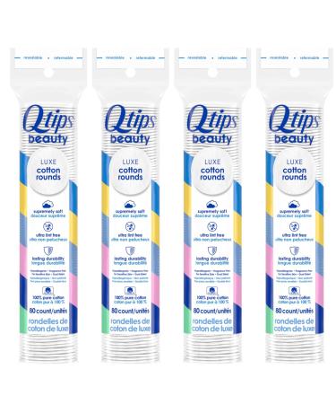 Q-Tips Beauty Cotton Rounds (80 CT 4 pk)