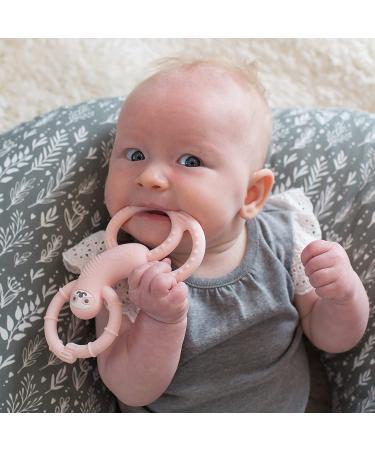 Dr. Brown's Baby Pacifier 0-6m with Soft Lovey Sloth and Teether - Pink - Buy Online on SooperMarket.com