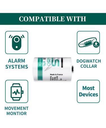 10 X LS14250 1/2 AA 3.6V Battery - High Capacity 1200mAh for Dogwatch R9 Leash | International Shipping Available - Buy Online on SooperMarket.com