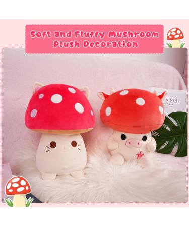 Yamepuia Mushroom Cat Plush Pillow - 11 Stuffed Animal Toy for Kids - Birthday Gift for Girls and Boys - Buy Online on SooperMarket.com