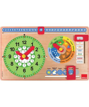 Buy GOULA Calendar Clock Small Format - International Shipping Available | Perfect for Kids' Learning - Buy Online on SooperMarket.com