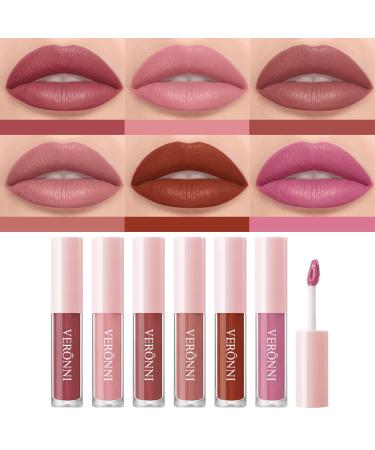 6Pcs Matte Liquid Lipstick Set - Long-Lasting Waterproof Non-Stick Cup Lip Gloss for Women | International Shipping Available - Buy Online on SooperMarket.com