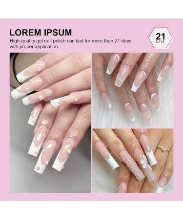 Saviland French White Gel Nail Polish: 10ml Upgrade U V/LED Soak Off Gel Nail Polish Manicure for Professional Salon Home Use Long Lasting Easy to Apply and Safe AA -French Gel Polish White-10ML - Buy Online on SooperMarket.com