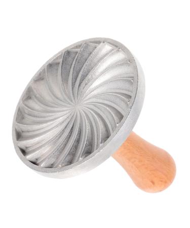 Ciieeo 3pcs Biscuit Mold Round Crackers Chocolate Sugar Cookie Fondant Making Molds Cookie Embosser DIY Cookie Stamp Embossing Cookie for Baking Mooncake Tool Hamburger Zinc Alloy Butter