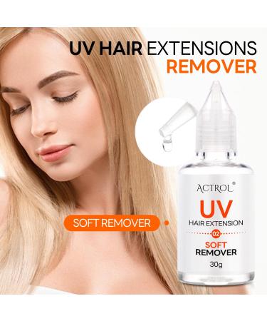 Hair Extension UV Glue Remover - Fast Dry Waterproof & Mild Transparent Solution for Easy Removal - Buy Online on SooperMarket.com
