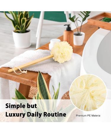 Exfoliating Loofah on a Stick Back Scrubber for Shower Long Handle Shower Sponge for Men and Women - Buy Online on SooperMarket.com